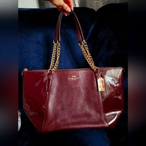 Coach purse, purple/ eggplant colour